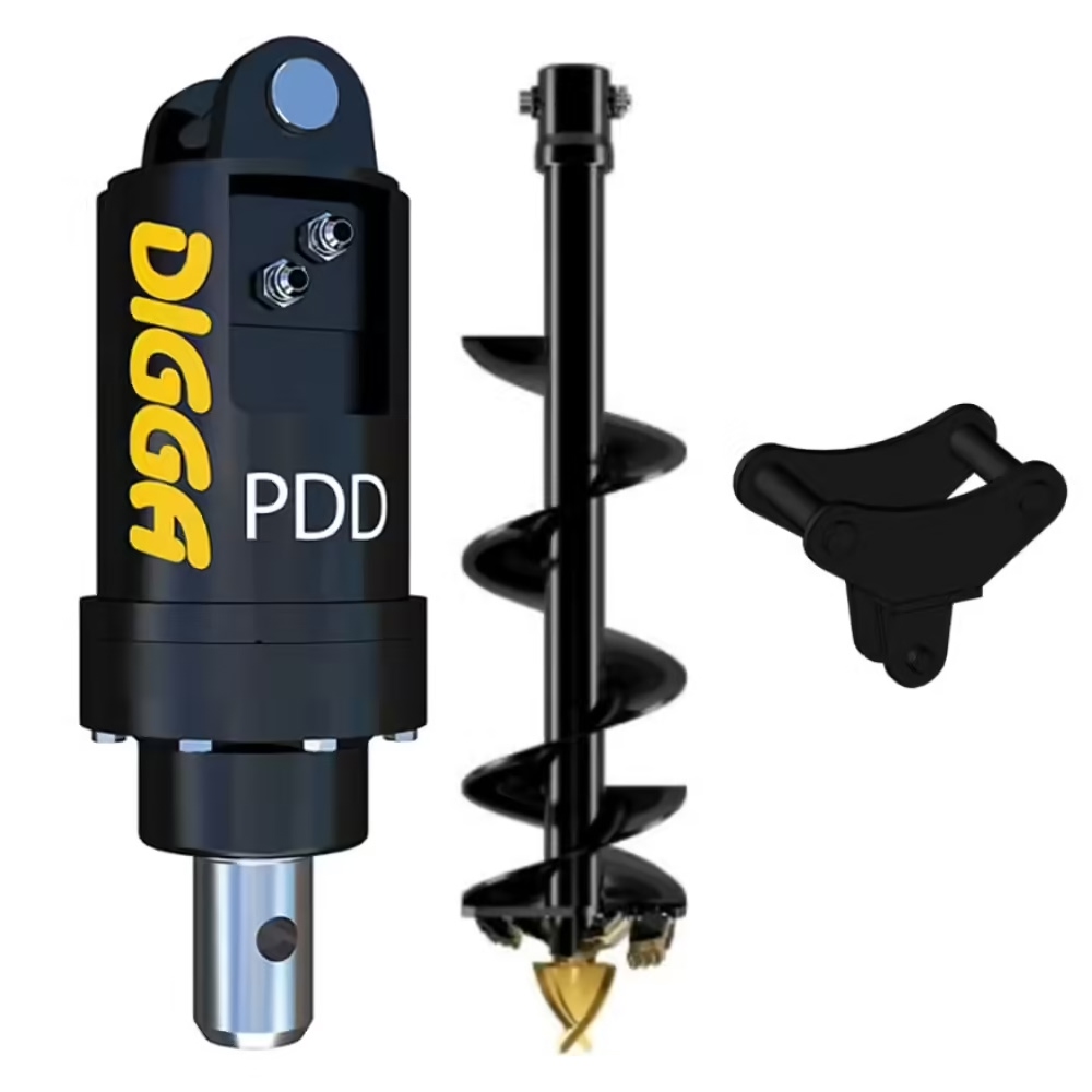 PACK DIGGA TARIERE HYDRAULIQUE PDD-2 AVEC VRILLE 100MM ET SUSPENSION