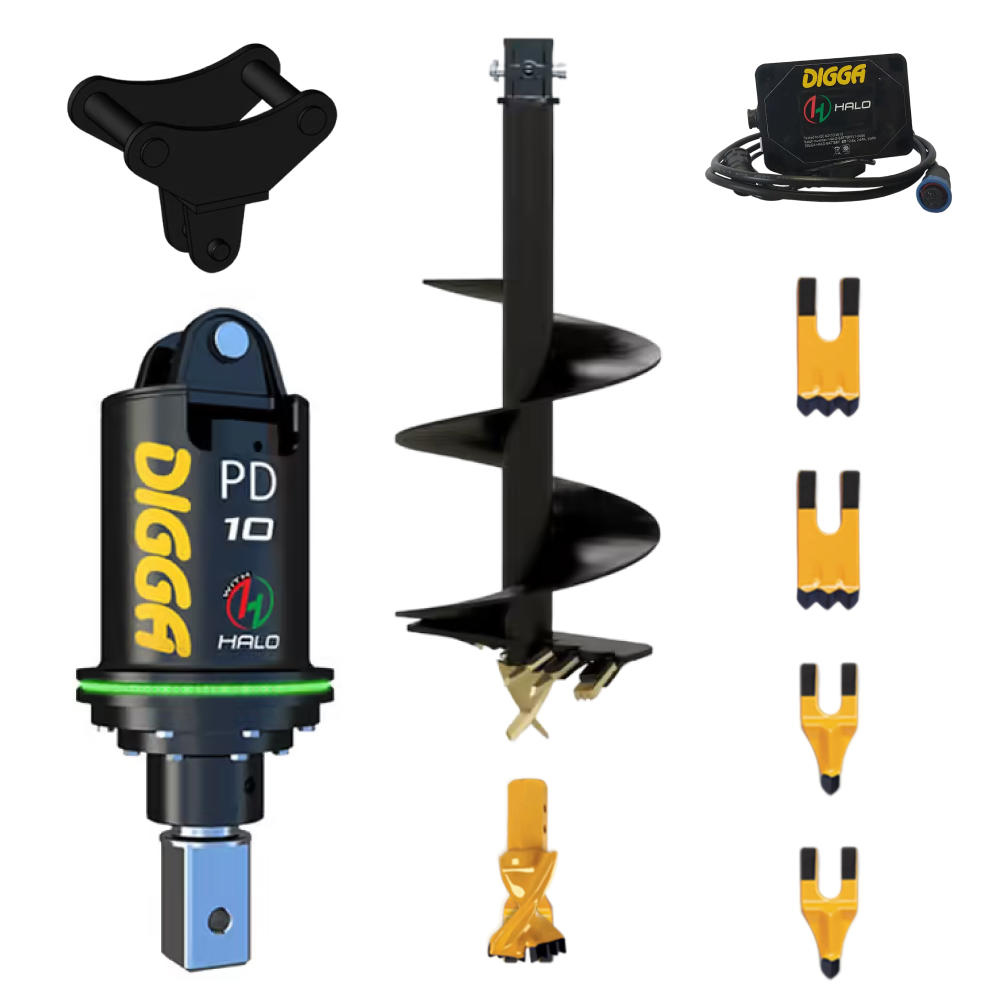 PACK DIGGA HALO TARIERE HYDRAULIQUE PDH10-5 PELLES DE 9 A 12 TONNES