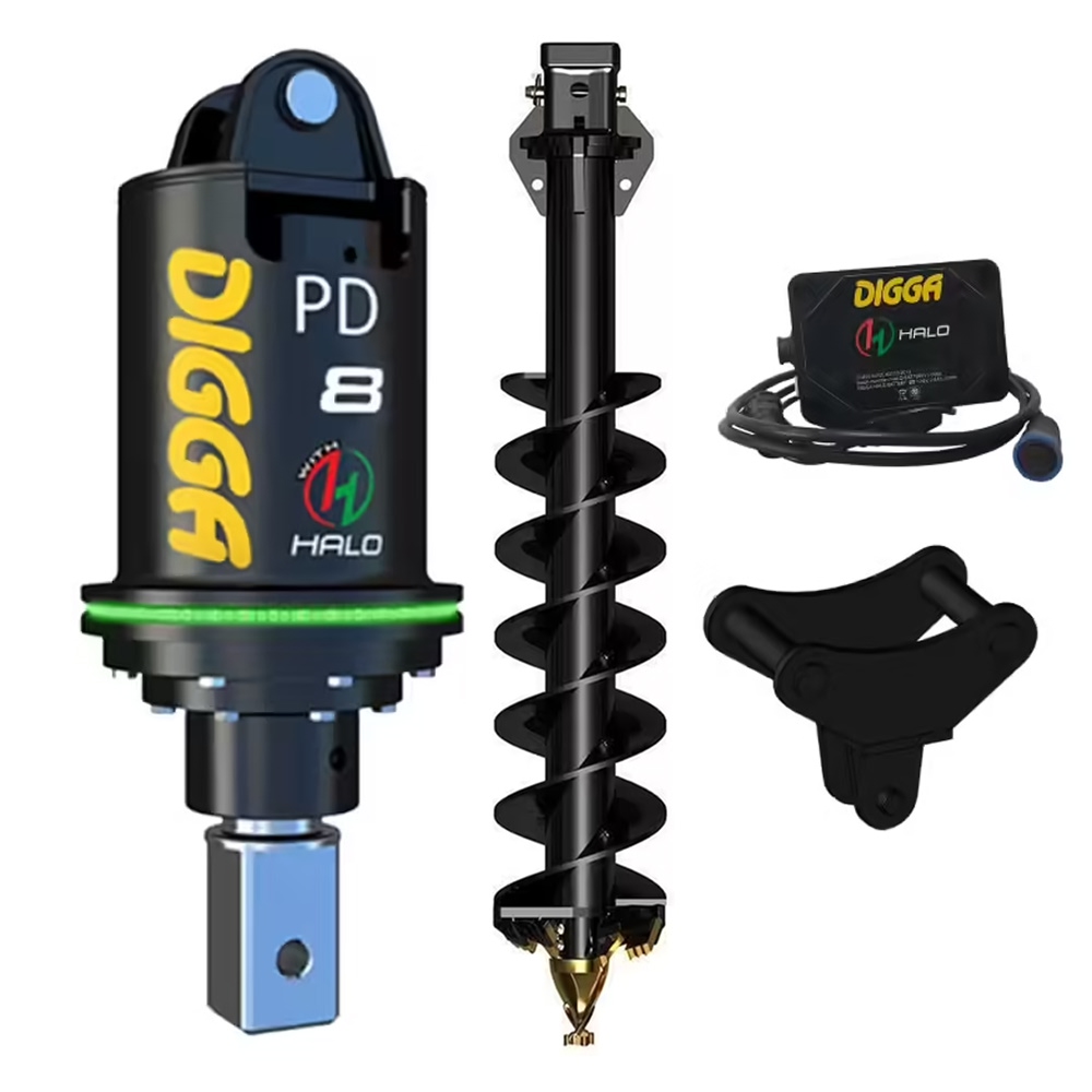 PACK DIGGA HALO TARIERE HYDRAULIQUE PDH8-5 AVEC VRILLE 250mm