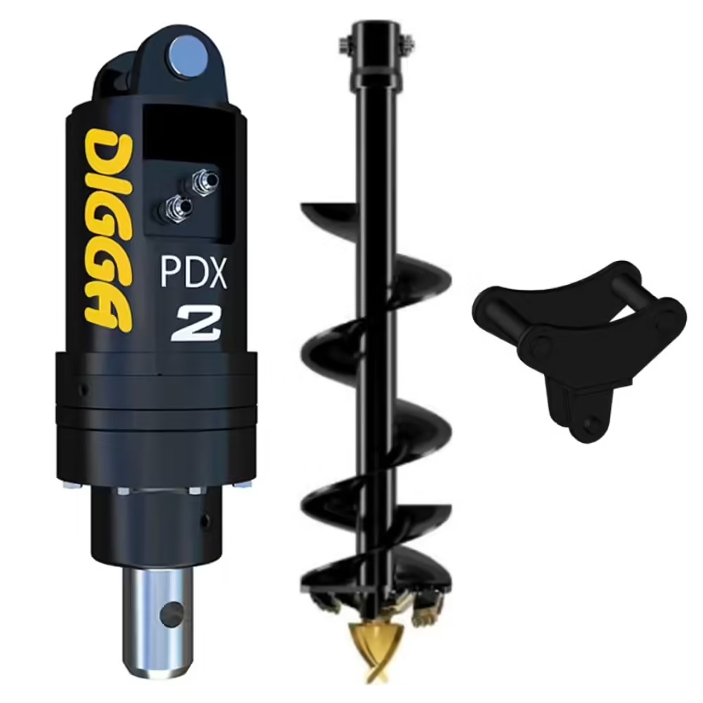 PACK DIGGA TARIERE HYDRAULIQUE PDX2-2 AVEC VRILLE 150MM ET SUSPENSION