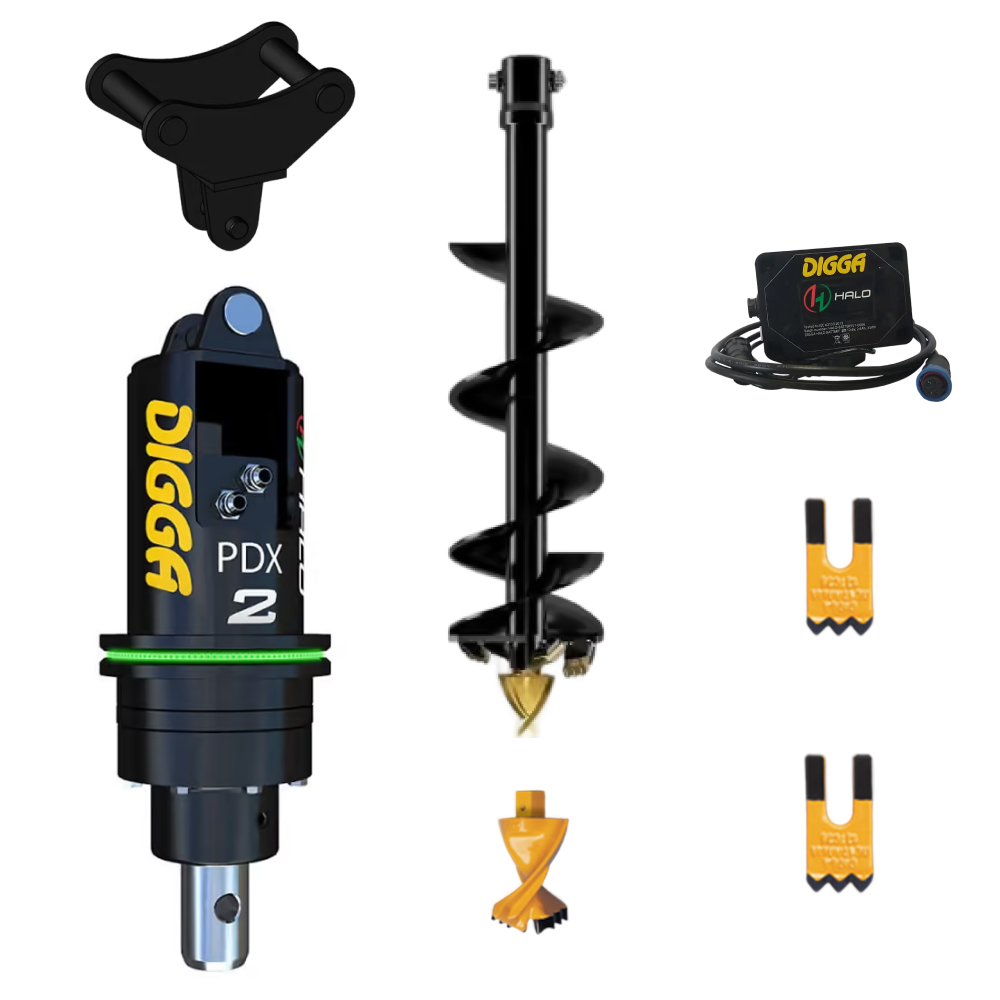PACK DIGGA HALO TARIERE HYDRAULIQUE PDXH2-2 PELLES DE 1 A 2 TONNES