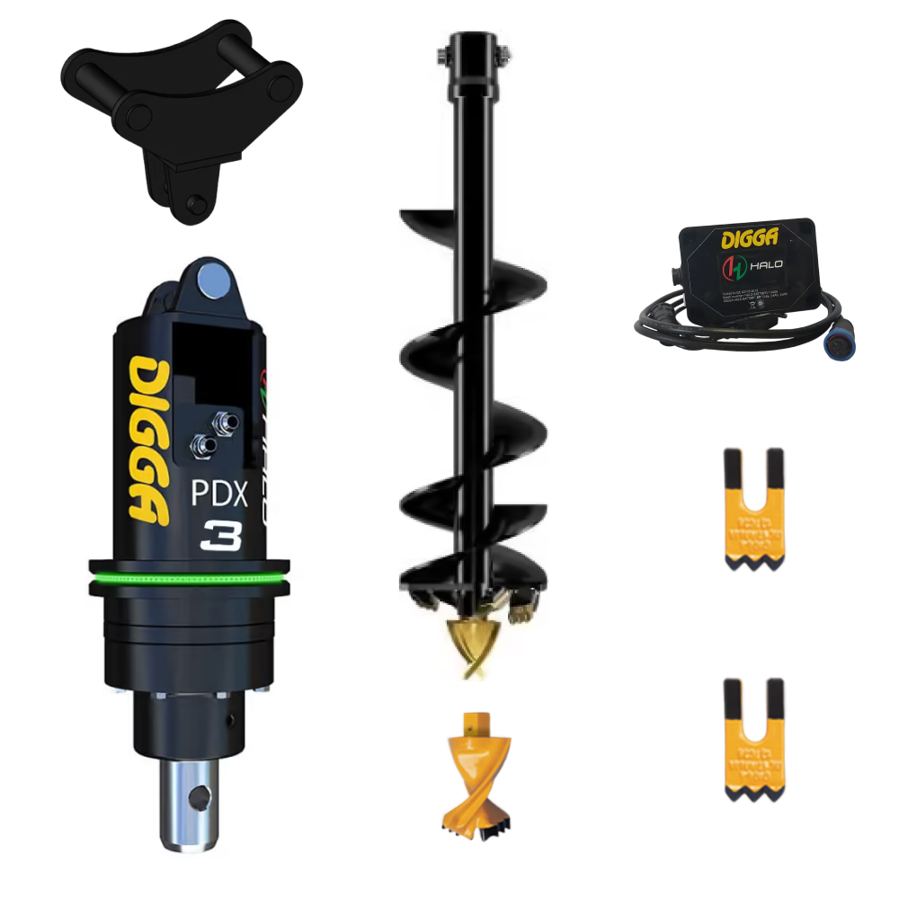 PACK DIGGA HALO TARIERE HYDRAULIQUE PDXH3-2 PELLES DE 2 A 4 TONNES