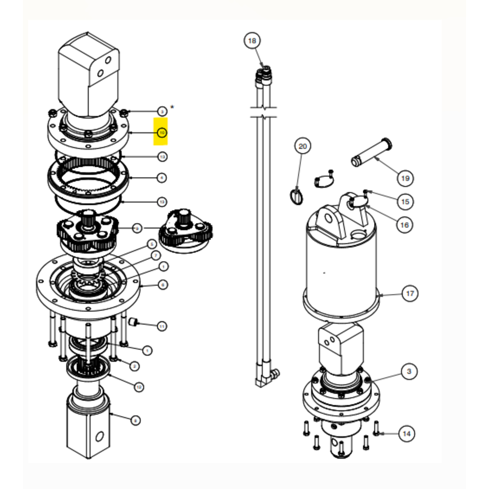 MOTEUR HYDRAULIQUE DIGGA 15CI 6K 17T MO-000023