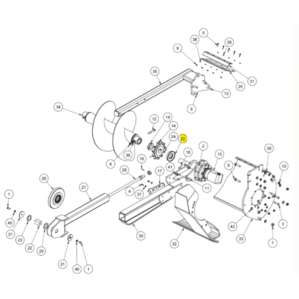 JOINT DE PROTECTION DIGGA TRANCHEUSE BIGFOOT XD900 TR000046