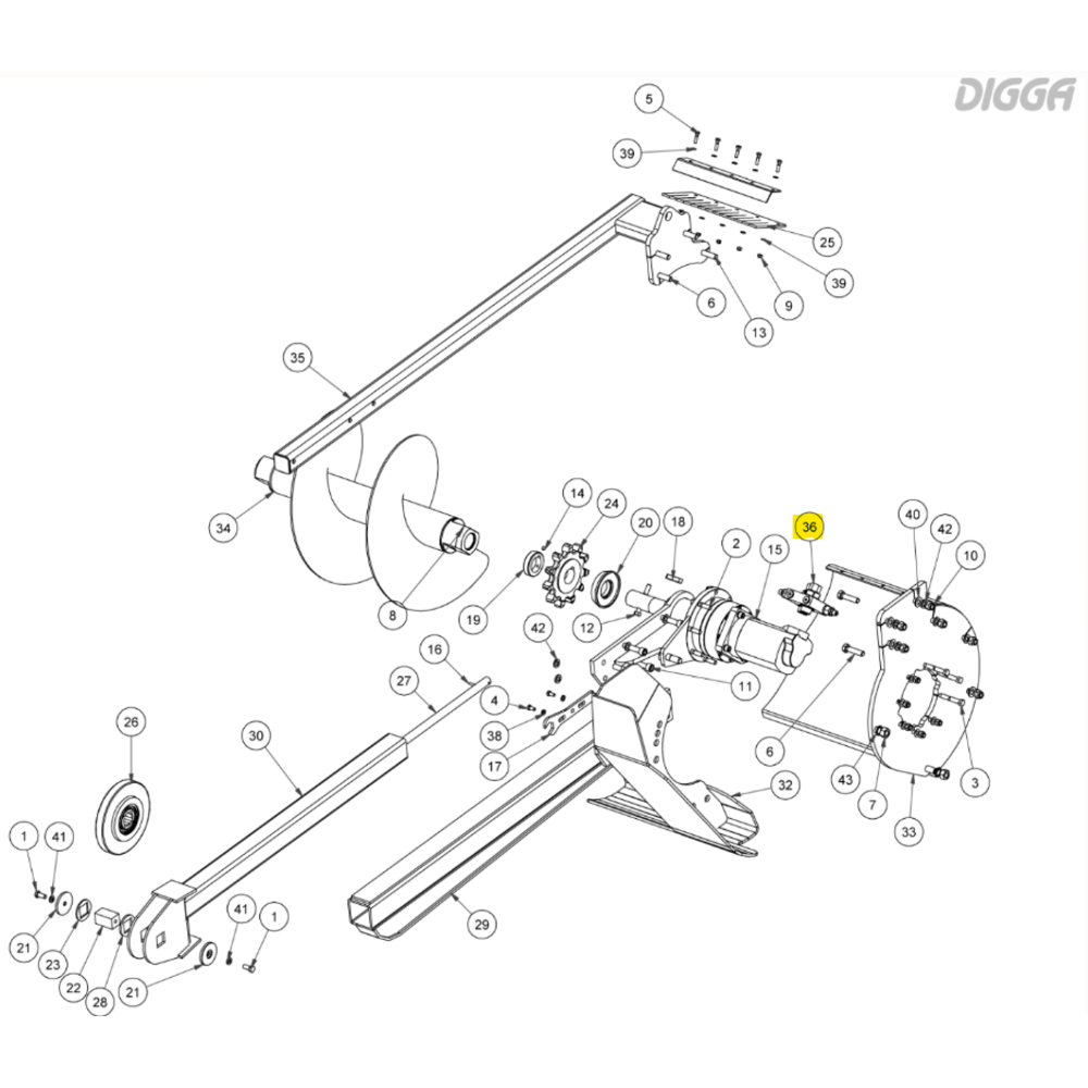 VALVE LIMITEUR DE PRESSION AVEC RACCORDS POUR TRANCHEUSE DIGGA BIGFOOT HD1500HF