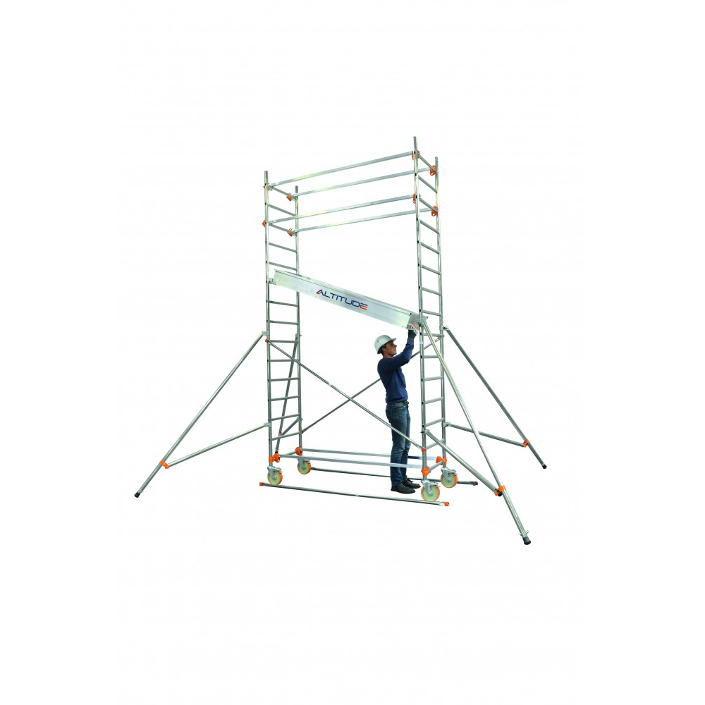 Echafaudage roulant aluminium DUARIB AL165 hauteur travail 5m80 base standard - 513314