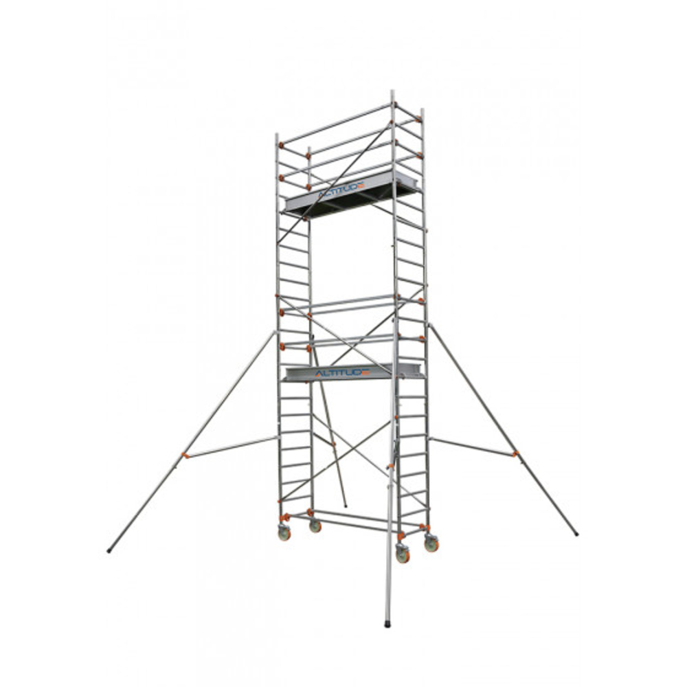 Échafaudage roulant aluminium DUARIB AL205 base standard + lisse hauteur travail 3.90 m  - 513712