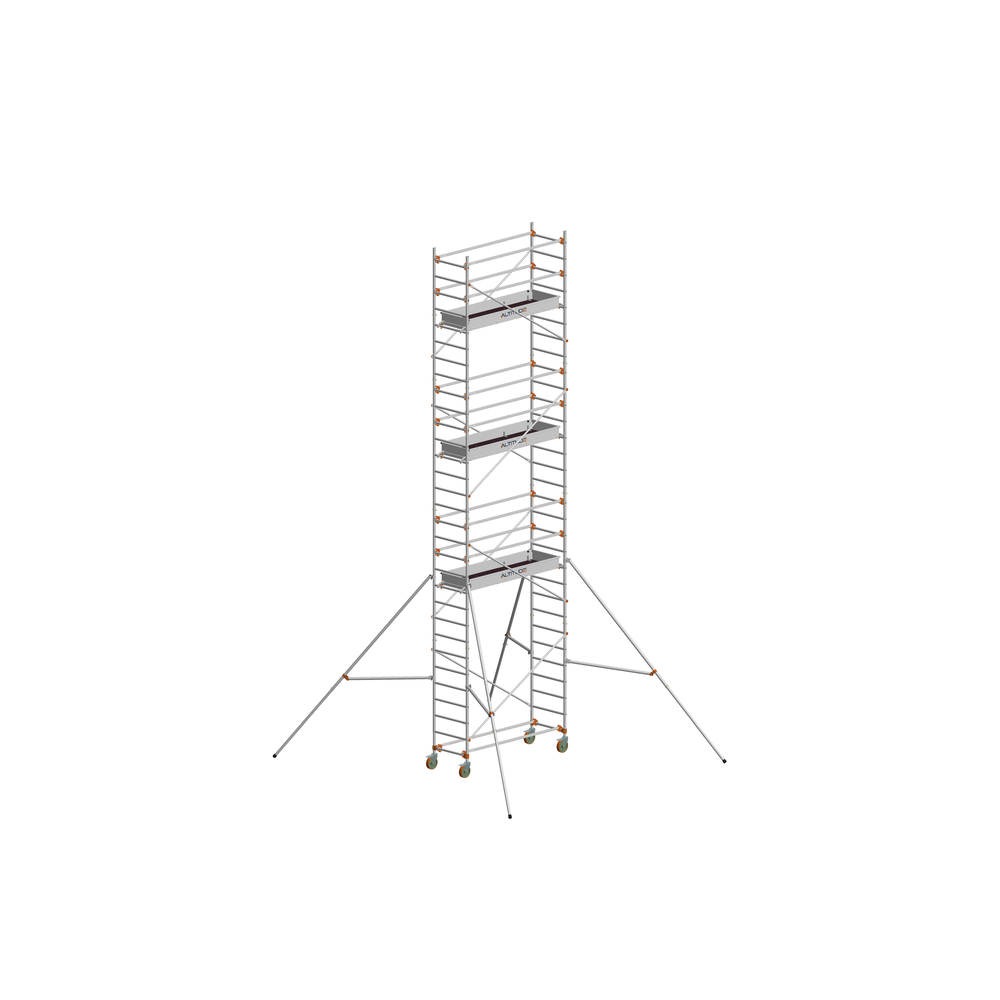 Échafaudage roulant aluminium DUARIB AL255 base standard + lisse hauteur travail 7.90 m  - 513816