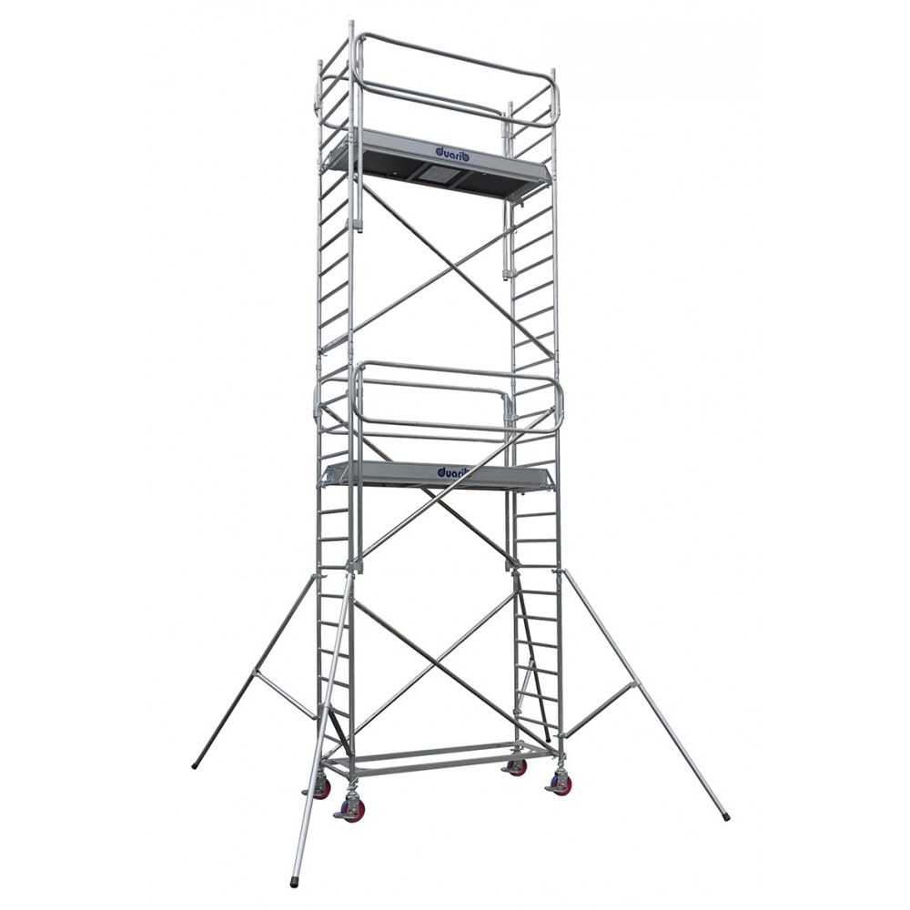 Echafaudage roulant aluminium DUARIB DOCKER2 85 largeur 254 hauteur travail 8m90 Garde-corps monoblocs EXMDS  - 7125072