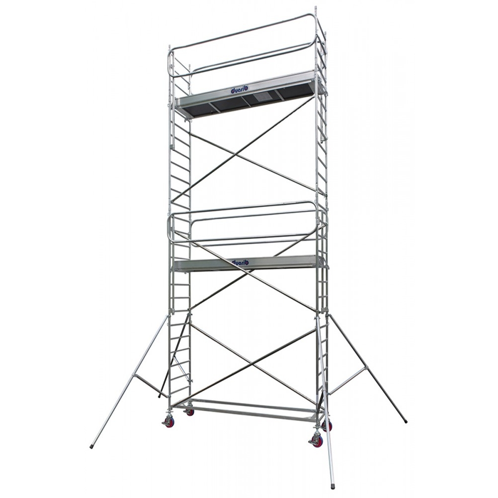 Echafaudage roulant aluminium DUARIB Docker2 85 295 hauteur travail 3,90 m Garde corps EXMDS - 7130022