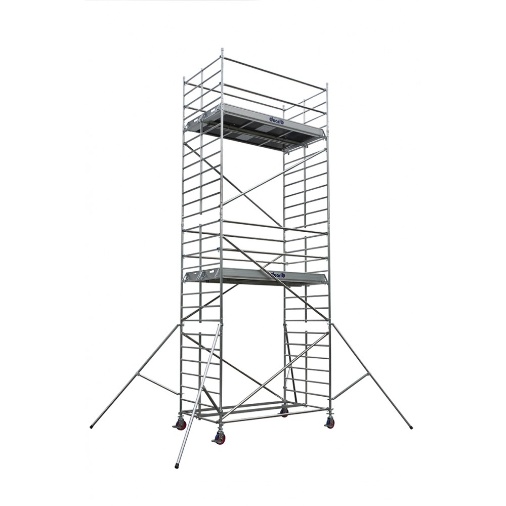 Echafaudage roulant aluminium DUARIB Docker2 150 254 hauteur travail 13,90 m lisses/sous lisses - 7225120