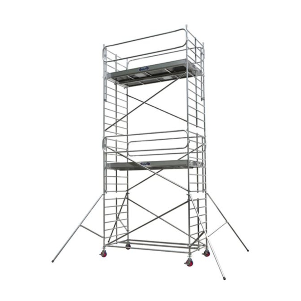 Echafaudage roulant aluminium DUARIB Docker hauteur travail 6,90 m garde corps EXMDS- 7230052