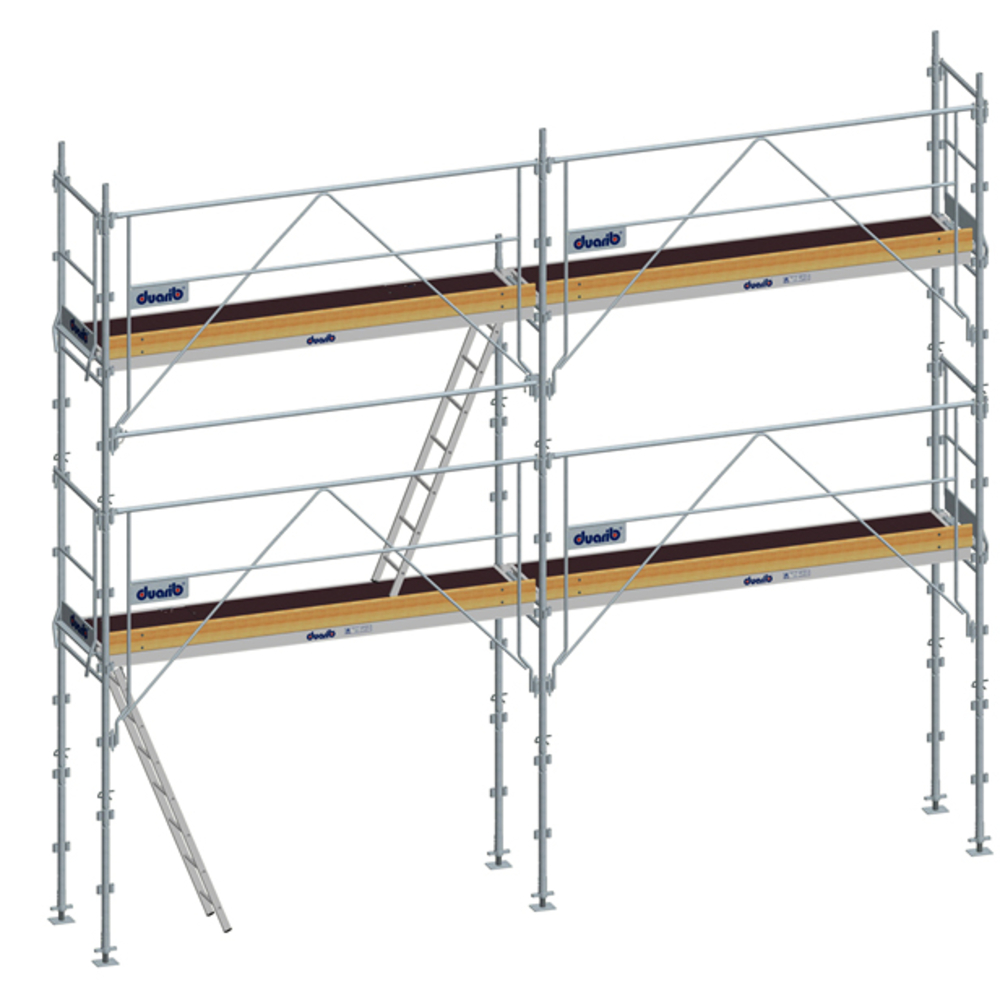 Echafaudage FACADE DUARIB 42M2 Equipée de garde- corps EXMDS Planchers acier - FDC02
