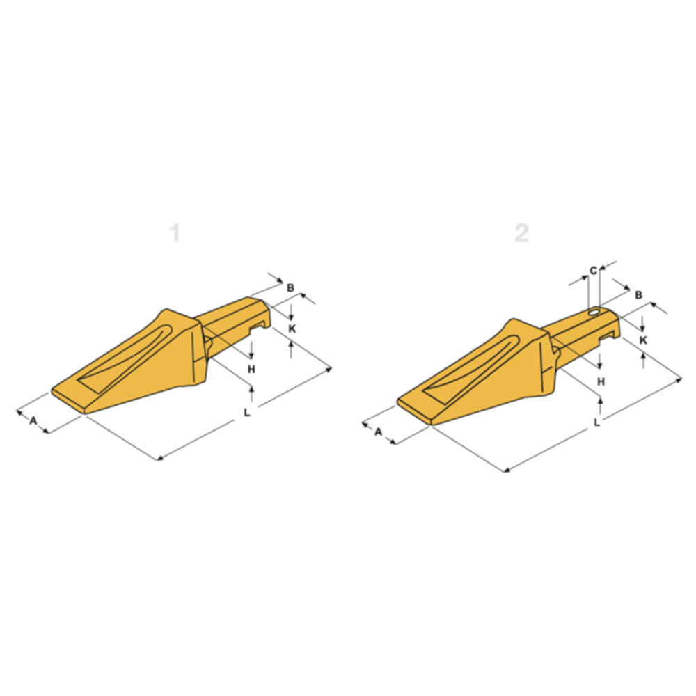Dents types bofors pour pelleteuse  - E150.1