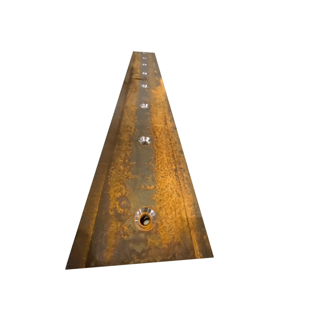 Contre lame de godet 2 chanfreins dimension 20x200x1500 8 trous 400hb - 403000135193