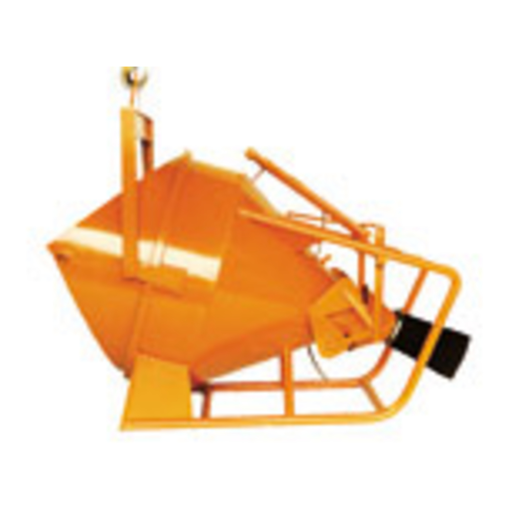 Benne à béton EICHINGER 600 L à tuyau à entonnoir couchée-Mécanique sans volant-10189