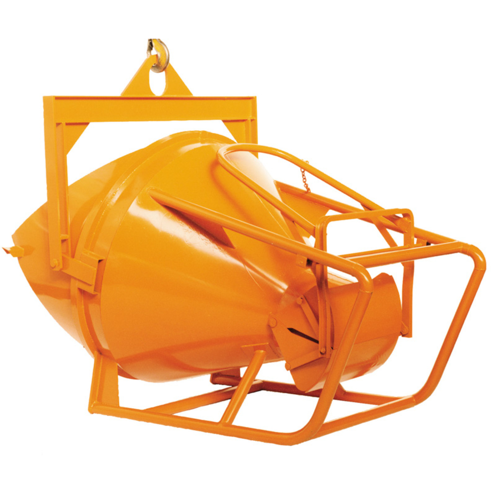 Benne à béton EICHINGER 1250 L à fond ouvrant couchée-Mécanique avec volant-1019V13