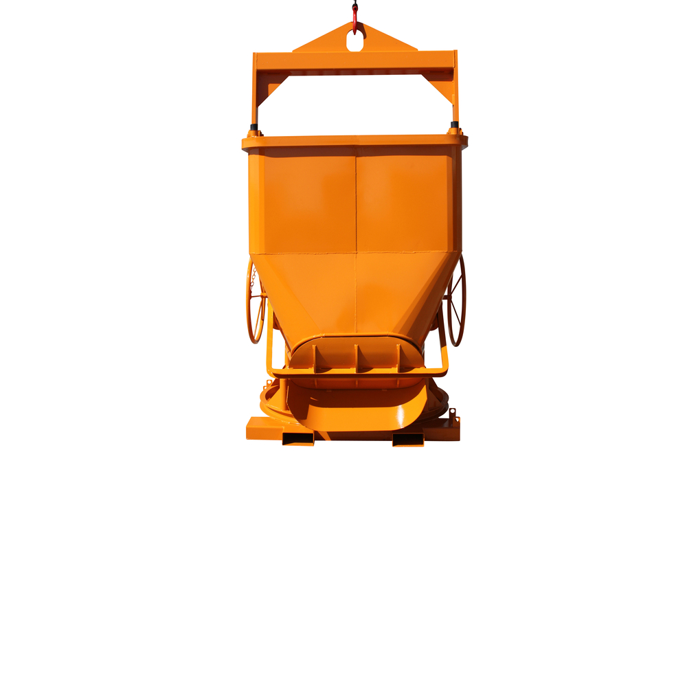 Benne à béton EICHINGER 350 L ouverture large droite vidage latéral-Mécanique avec volant-1028V5