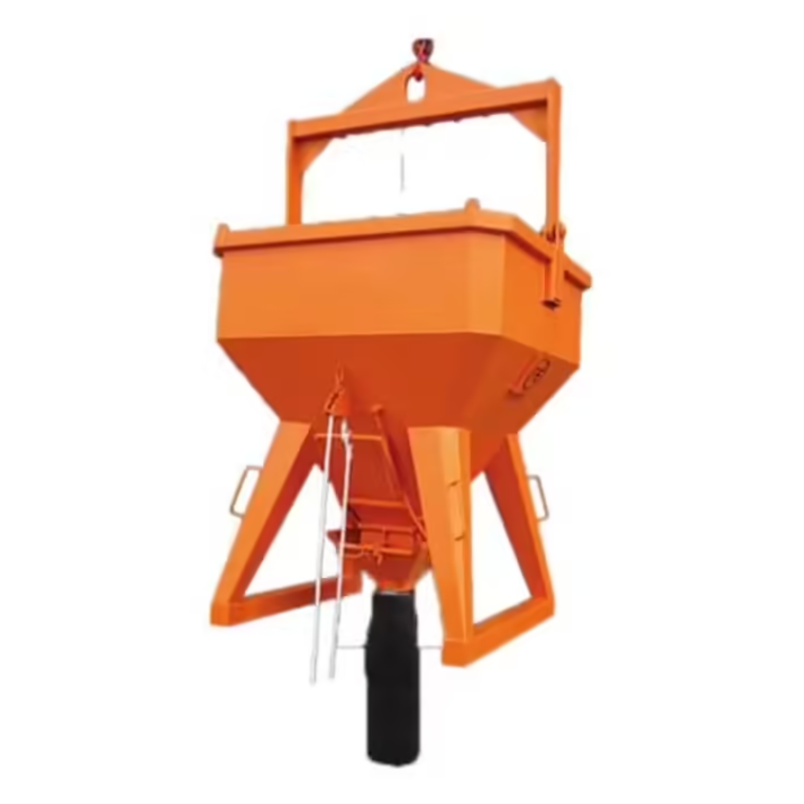 Benne à béton à tuyau 1500L droite déclenchement à corde EICHINGER 1034.14