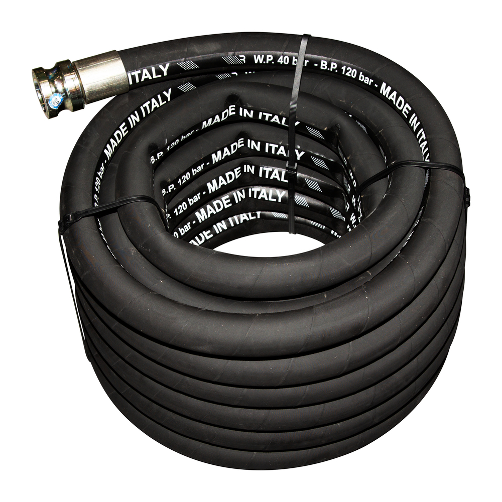 Tuyau produit ø 35 x 20 m avec raccords M50 x F35 - EUROMAIR - 20158