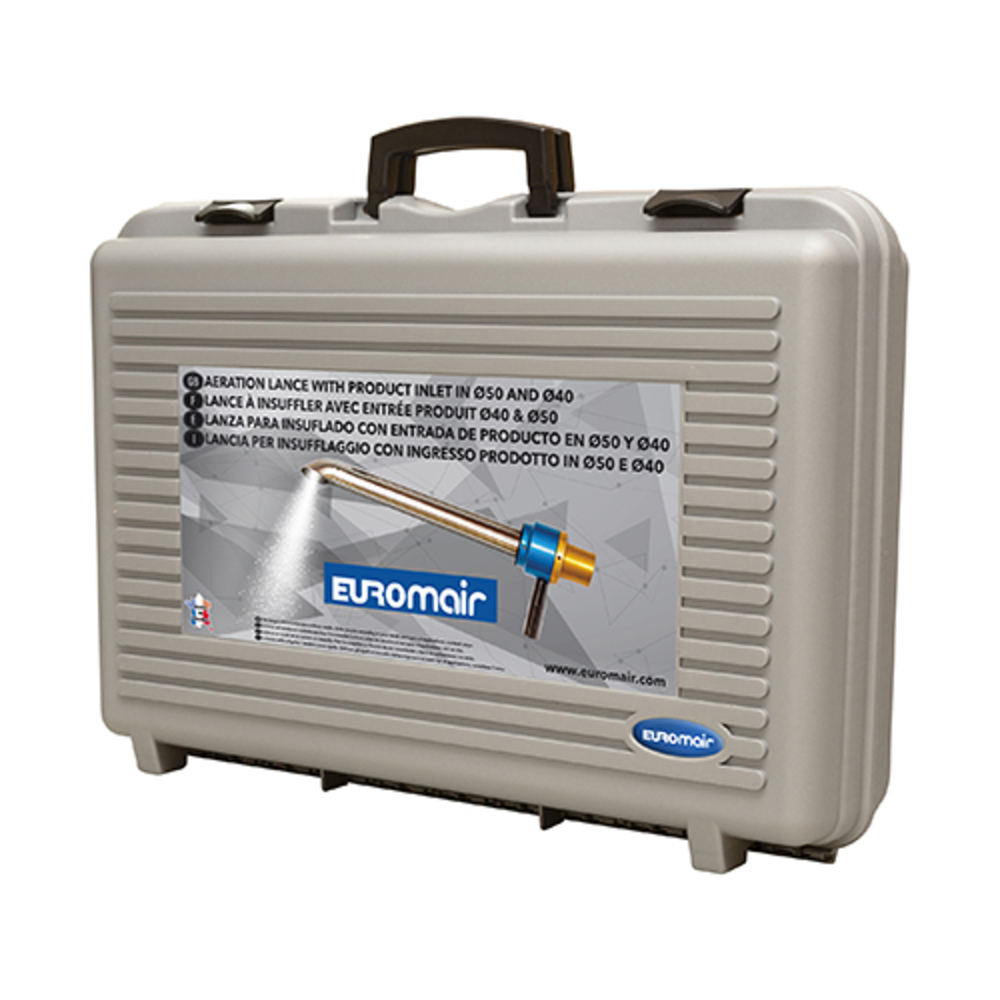 Lance insuffler avec entrée produit ø 40 & 50 en mallette - EUROMAIR - 40042