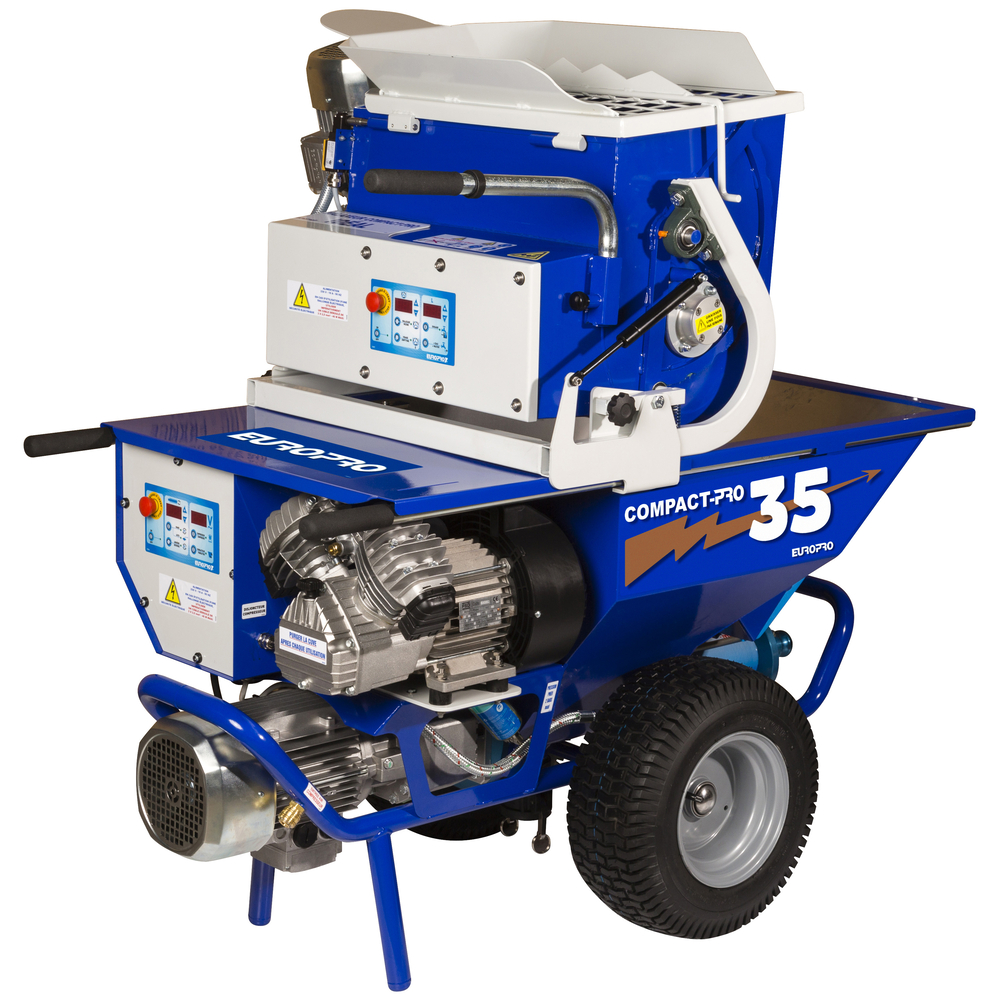 Ensemble à enduire PROJECT CP 35 + malaxeur PREMIUM + lances mortier et ITE EUROMAIR - EC3036