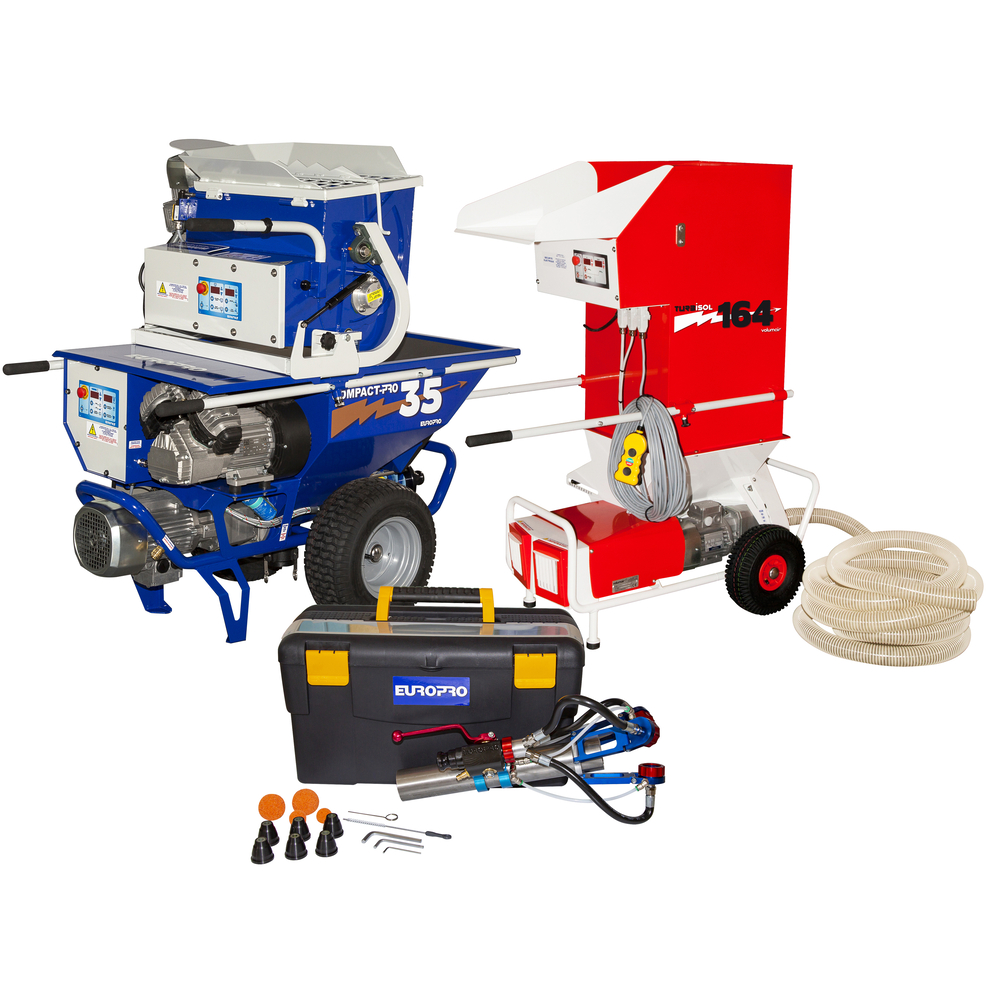 Ensemble à projeter le chanvre COMPACT-PRO 35-164/2 et lance ø 50 EUROMAIR - EC3051