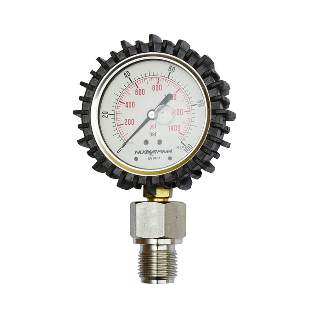 Manomètre 0-100 bars - prise latérale + séparateur - EUROMAIR - MI3G00100301