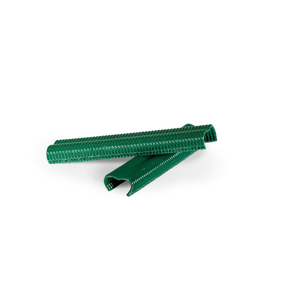 AGRAFE OMEGA 20 - Galva plastifié vert x 1000 pcs - EDMA - 43001