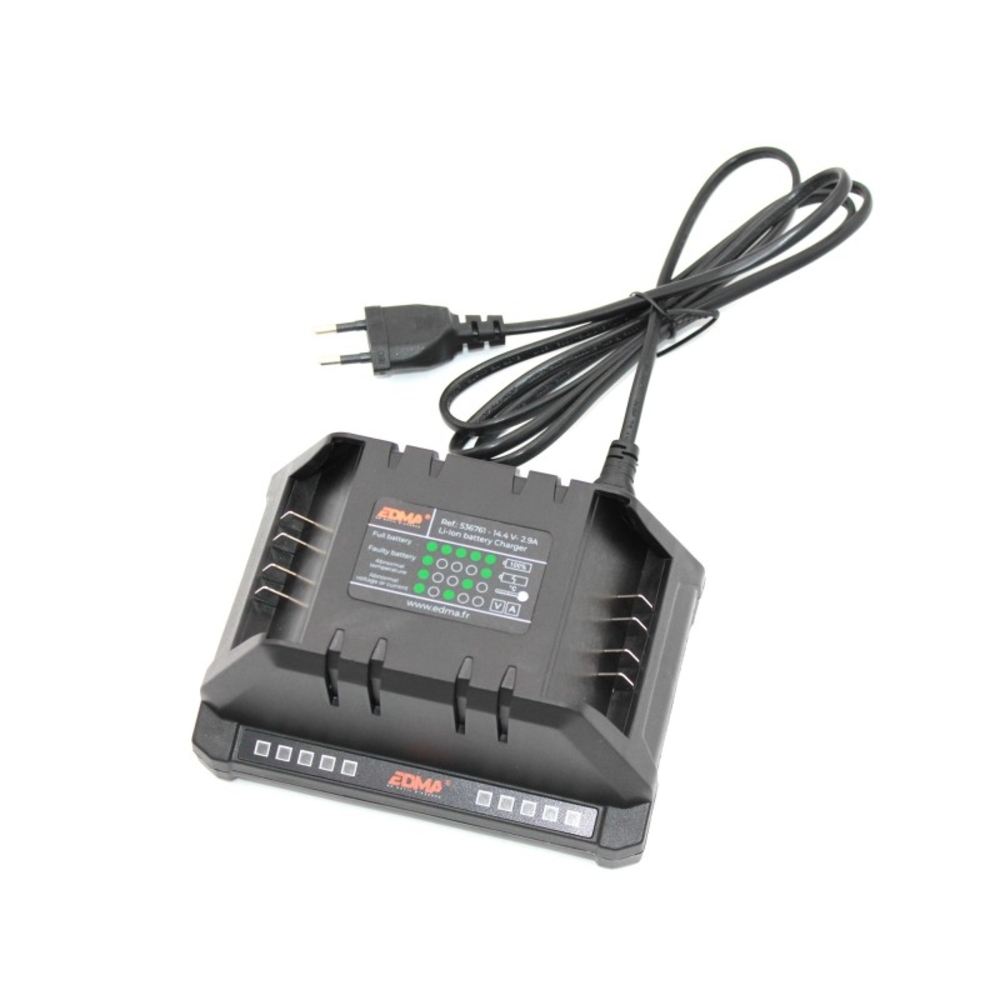 CHARGEUR DOUBLE DE BATTERIE LITHIUM 14,4 V - 2 AH POUR EDMATYER - EDMA - 536761