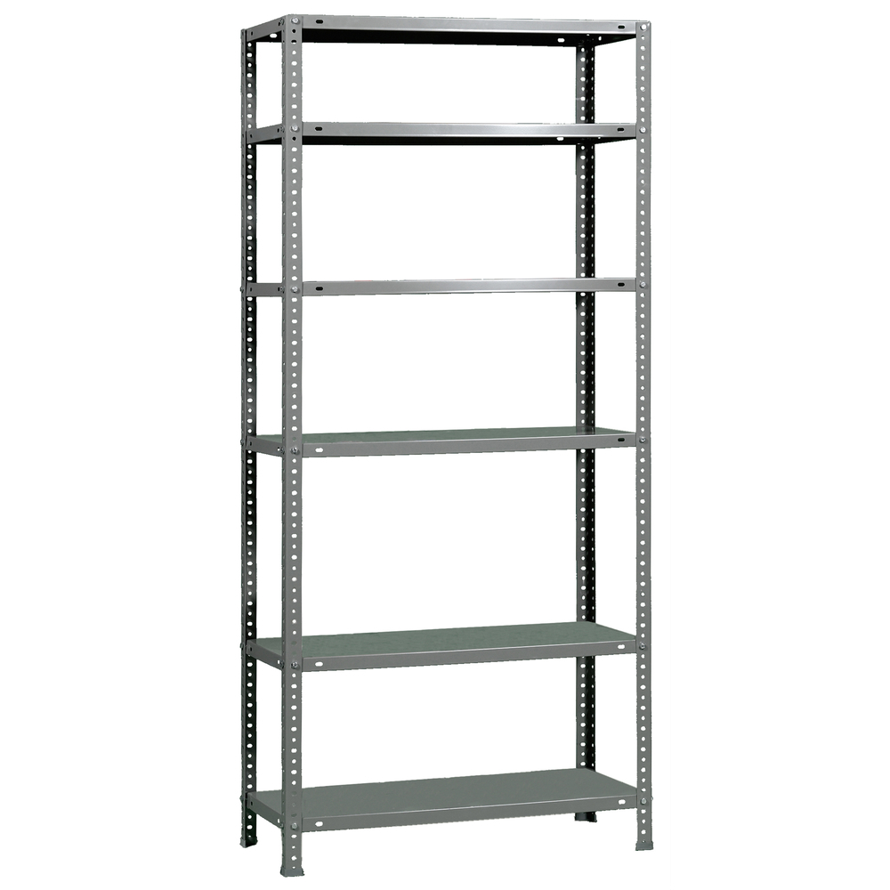 Rayonnage métallique léger à vis 2000x900x300 - 6 niveaux Gris - SIMON RACK - 8425437010316