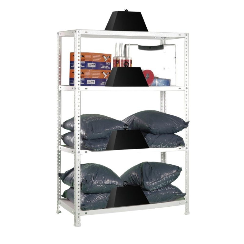 Rayonnage métallique léger à vis 1500x900x400 - 4 niveaux Galvanisé - SIMON RACK - 8425437046124