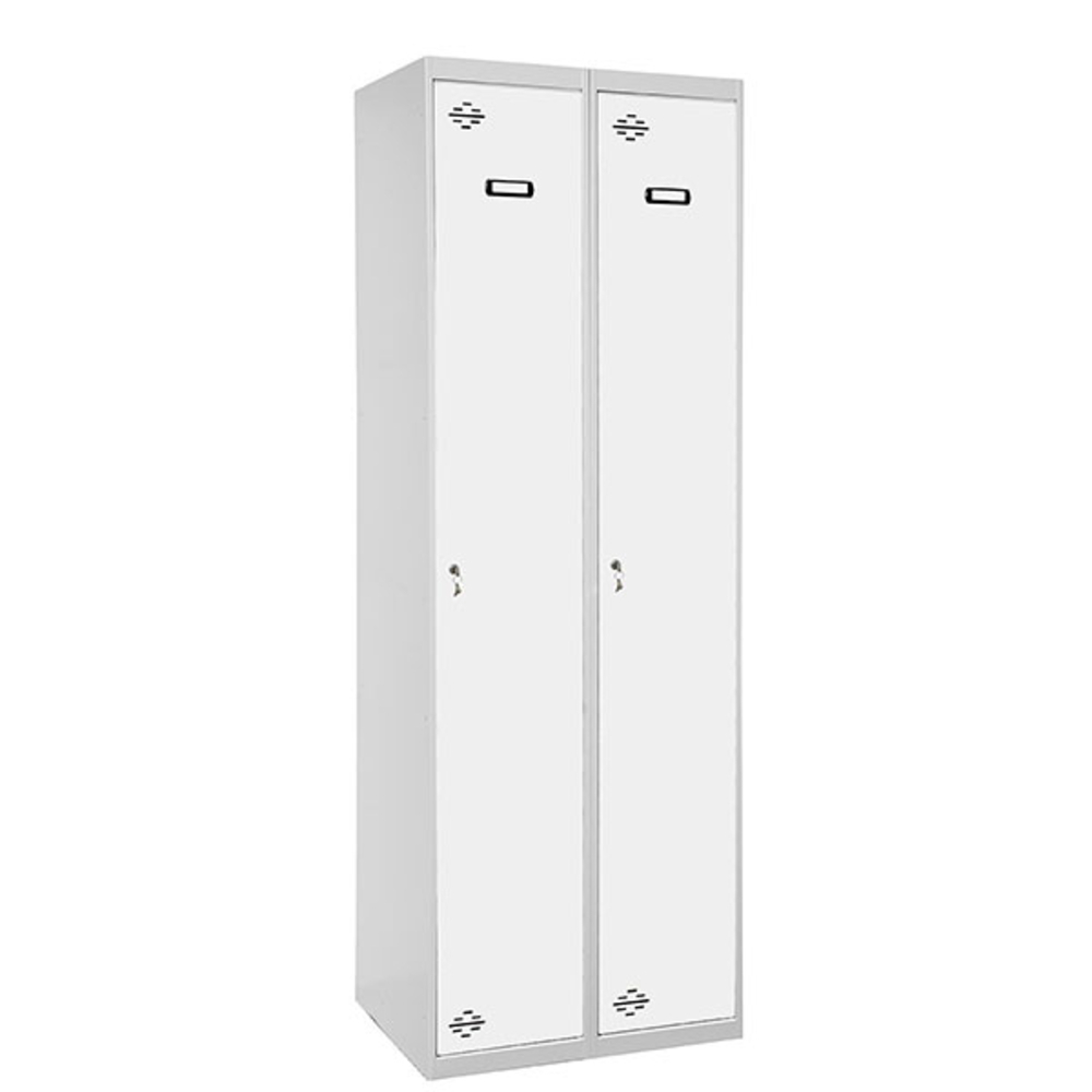 Vestiaire métallique monté 1800x600x500 - 1 niveau Gris/Bleu - SIMON RACK - 8425437066269