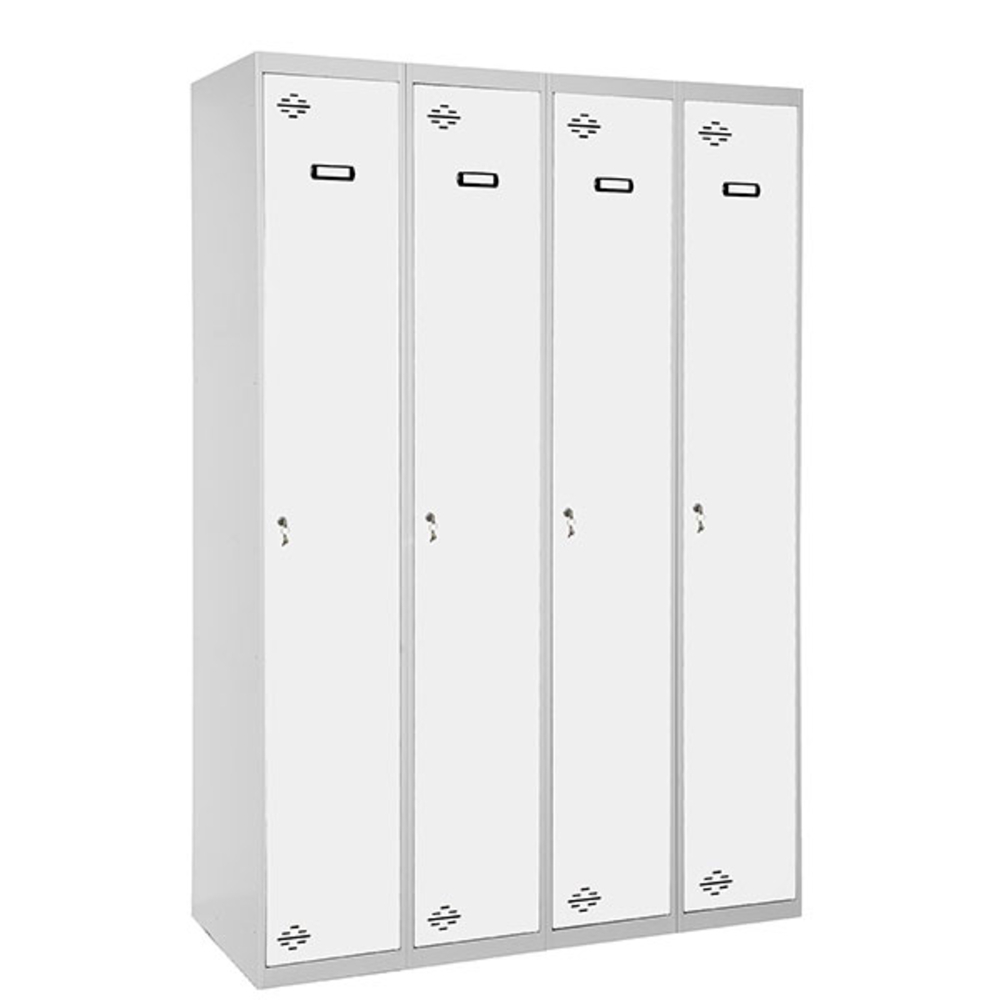 Vestiaire métallique monté 1800x1200x500 - 1 niveau Gris/Bleu - SIMON RACK - 8425437066283