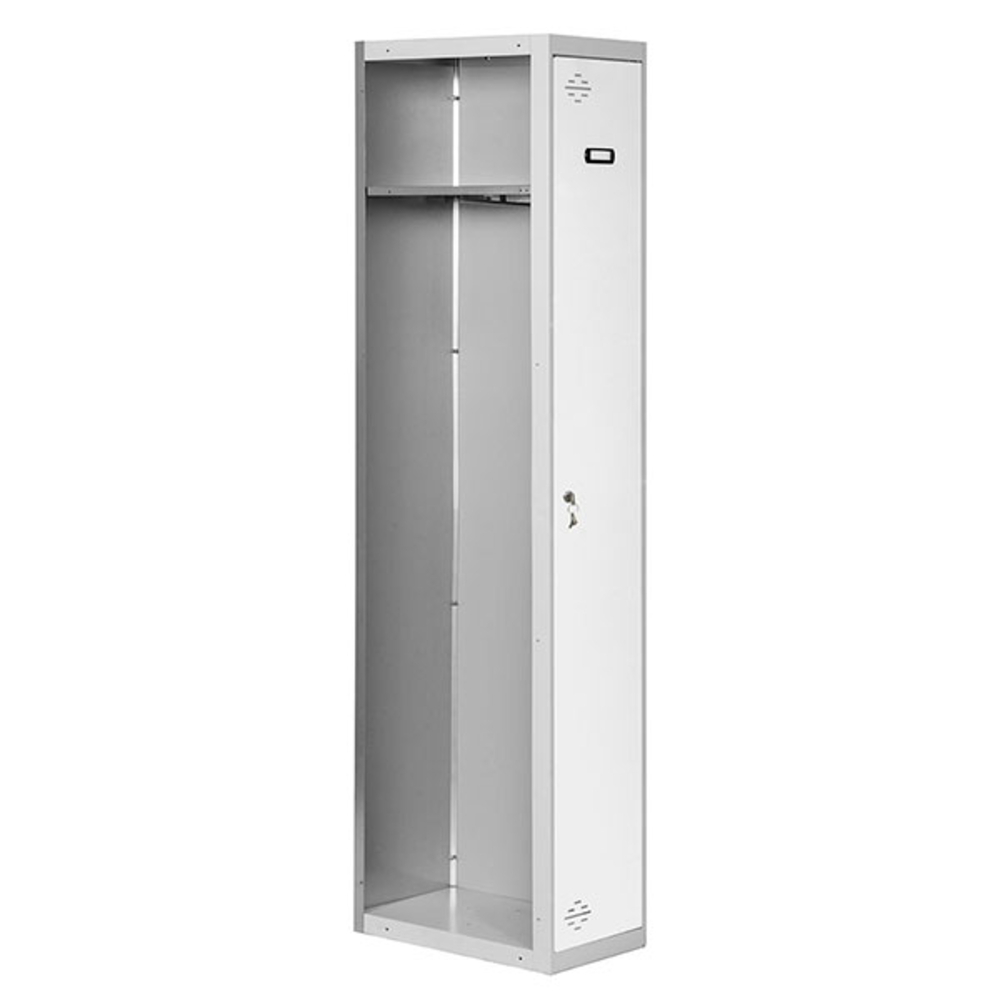 Vestiaire métallique 1800x300x500 - 1 niveau Gris/Bleu - SIMON RACK - 8425437066337