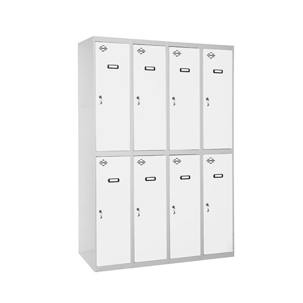 Vestiaire métallique monté 1800x1200x500 - Gris/Bleu - SIMON RACK - 8425437066399