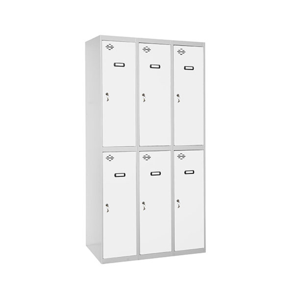 Vestiaire métallique monté 1800x1200x500 - Gris/Bleu - SIMON RACK - 8425437066429