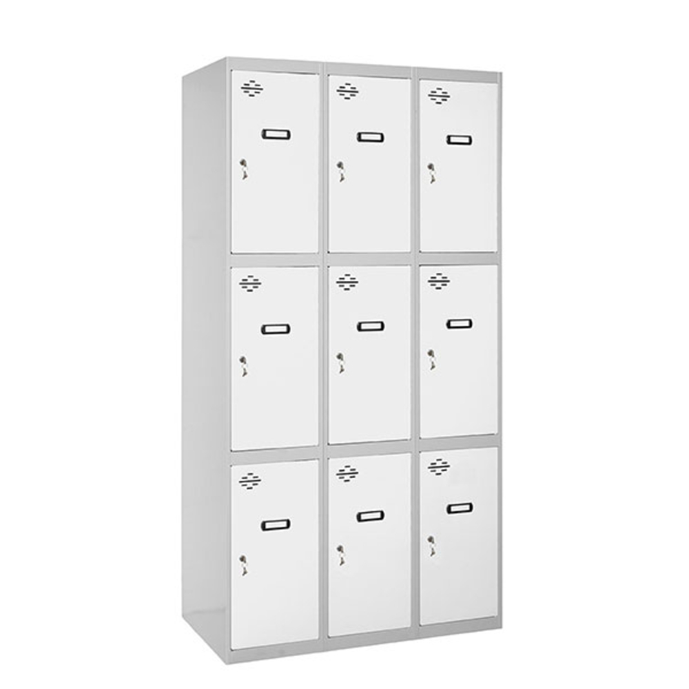 Vestiaire métallique monté 1800x1200x500 - Gris/Bleu - SIMON RACK - 8425437066535