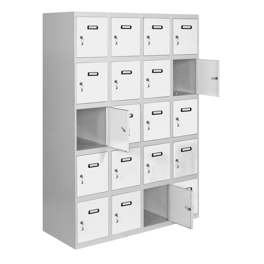 Vestiaire métallique monté 1800x1200x500 - Gris/Bleu - SIMON RACK - 8425437066641