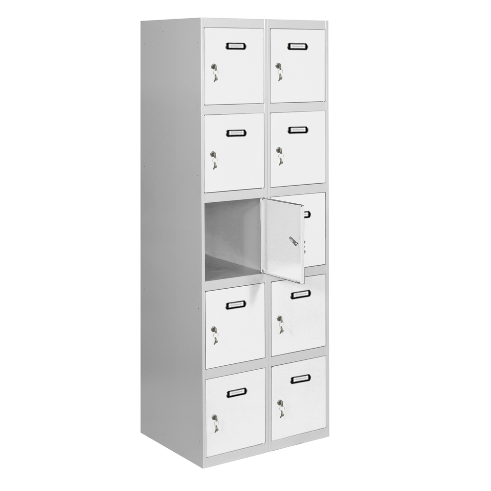Vestiaire métallique monté 1800x800x500 - Gris/Bleu - SIMON RACK - 8425437066665
