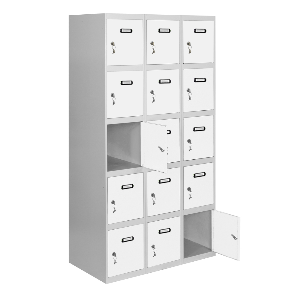 Vestiaire métallique monté 1800x1200x500 - Gris/Bleu - SIMON RACK - 8425437066672