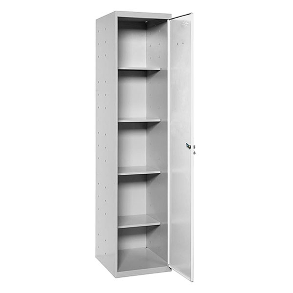 Vestiaire métallique monté 1800x400x400 - 4 niveaux Gris/Blanc - SIMON RACK - 8425437066948