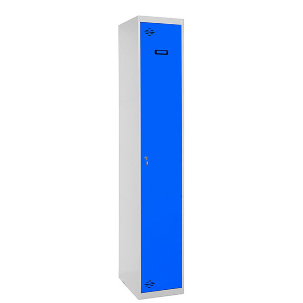 Vestiaire métallique 1800x300x500 - 1 niveau Gris/Bleu - SIMON RACK - 8425437067051