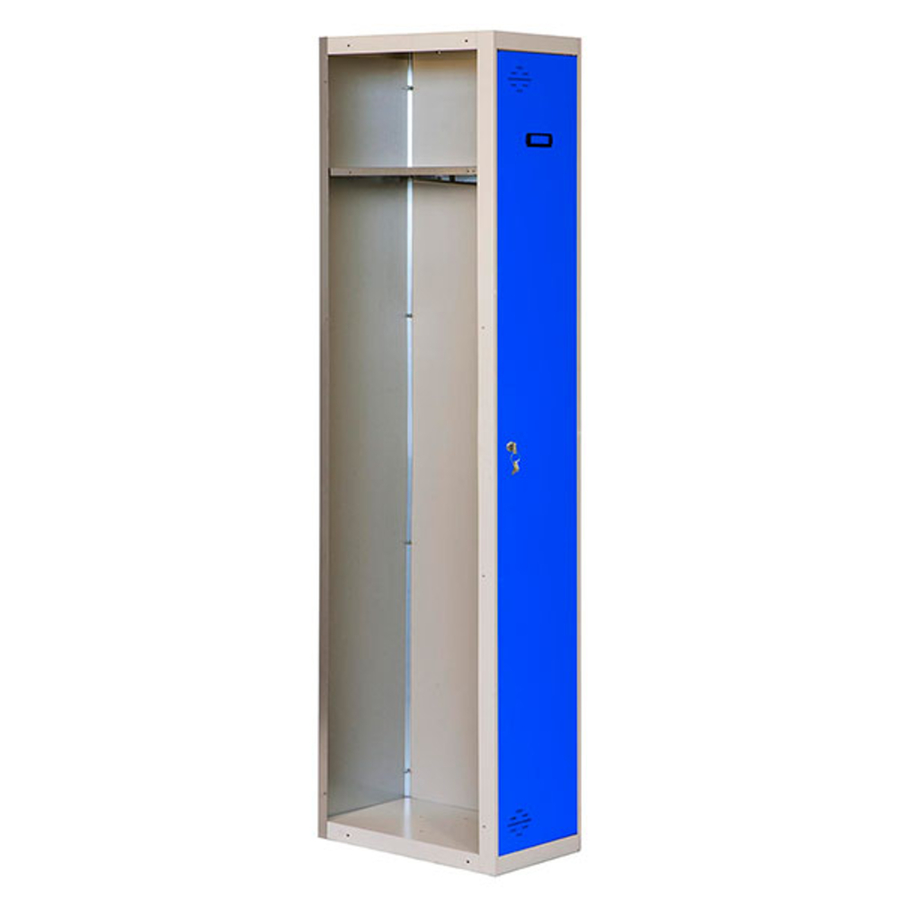 Vestiaire métallique 1800x300x500 - 1 niveau Gris/Bleu - SIMON RACK - 8425437067068