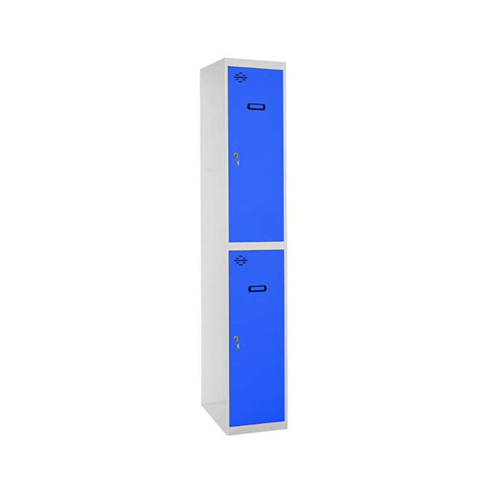Vestiaire métallique monté 1800x300x500 - Gris/Bleu - SIMON RACK - 8425437067099