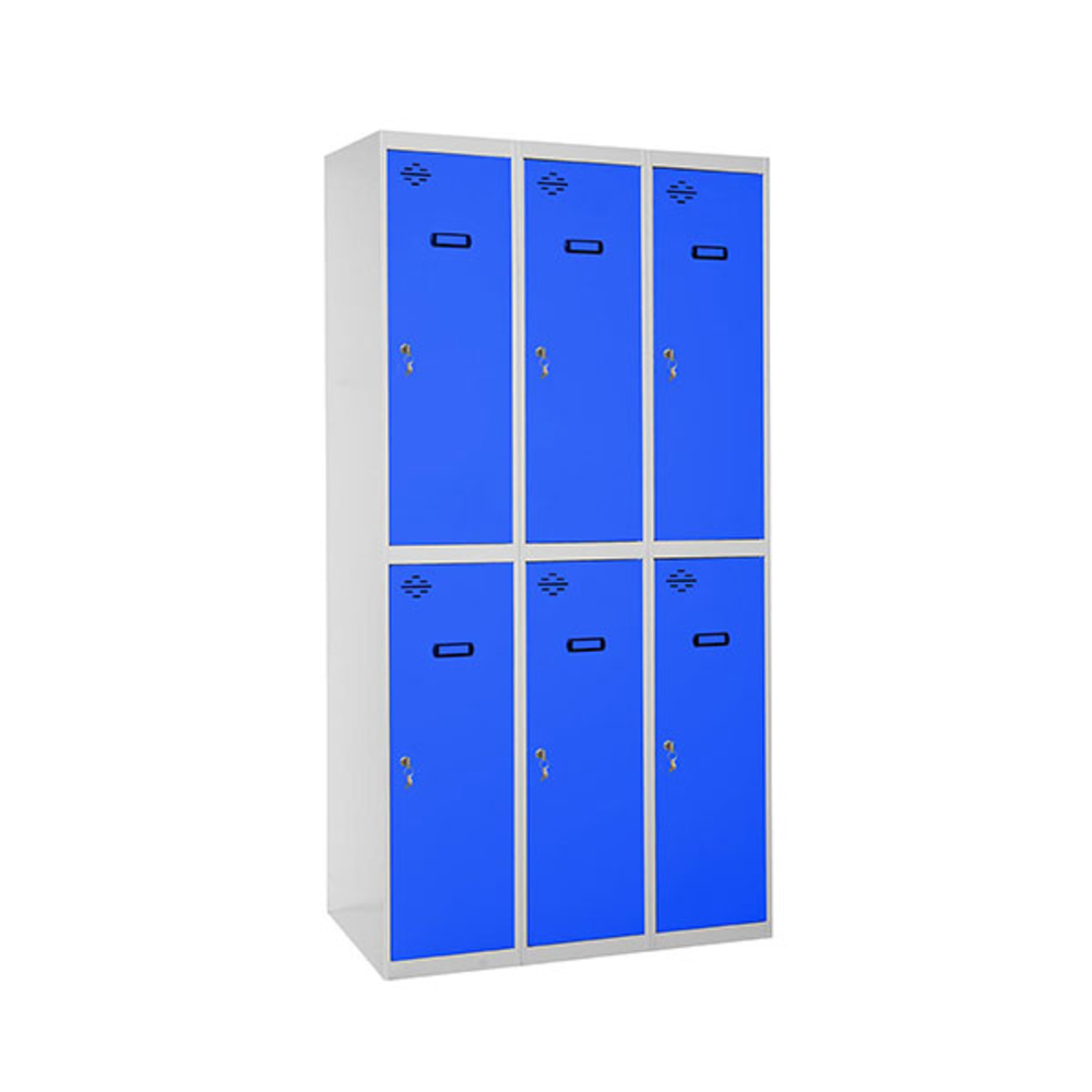Vestiaire métallique monté 1800x900x500 - Gris/Bleu - SIMON RACK - 8425437067112