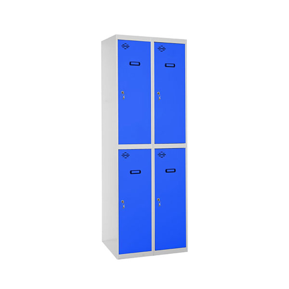 Vestiaire métallique monté 1800x800x500 - Gris/Bleu - SIMON RACK - 8425437067143