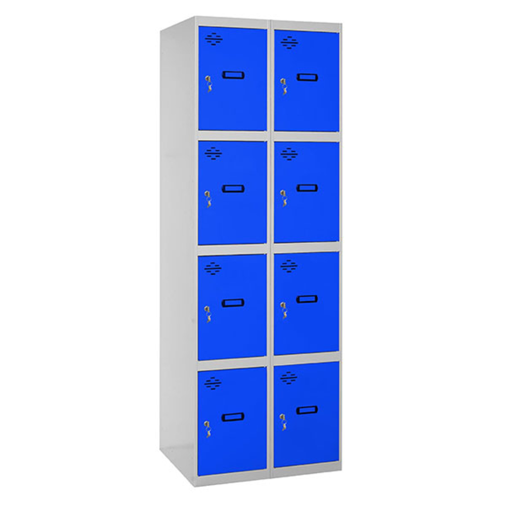 Vestiaire métallique monté 1800x800x500 - Gris/Bleu - SIMON RACK - 8425437067327
