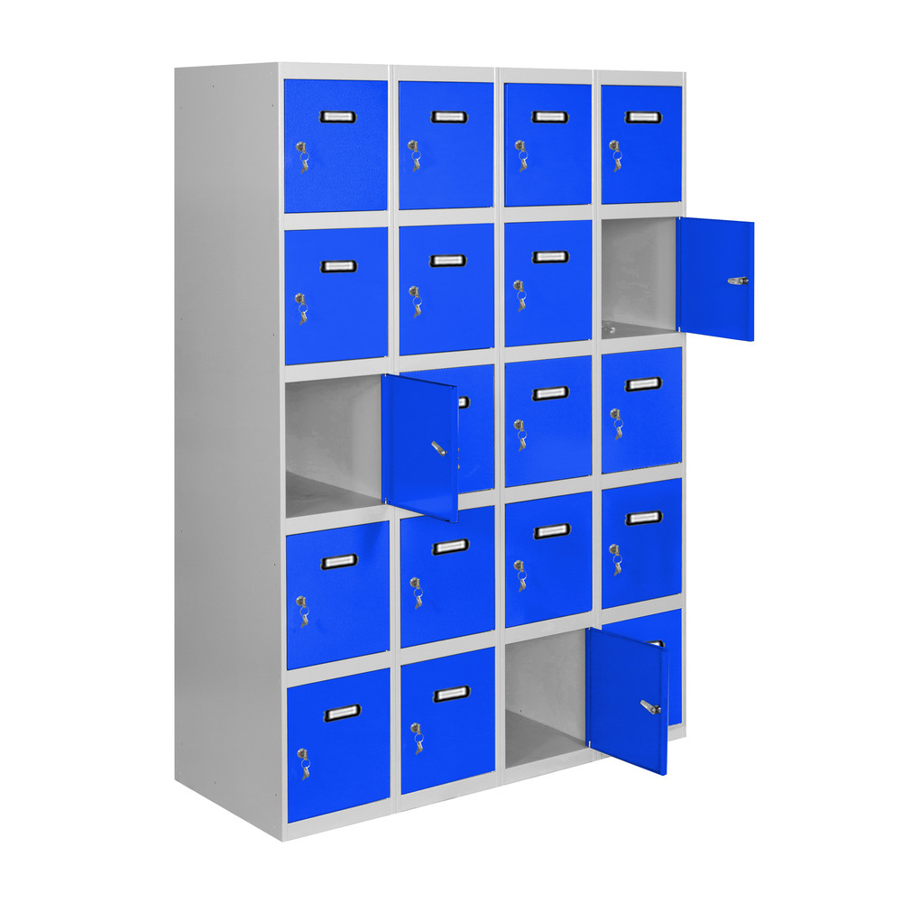 Vestiaire métallique monté 1800x1200x500 - Bleu - SIMON RACK - 8425437067372
