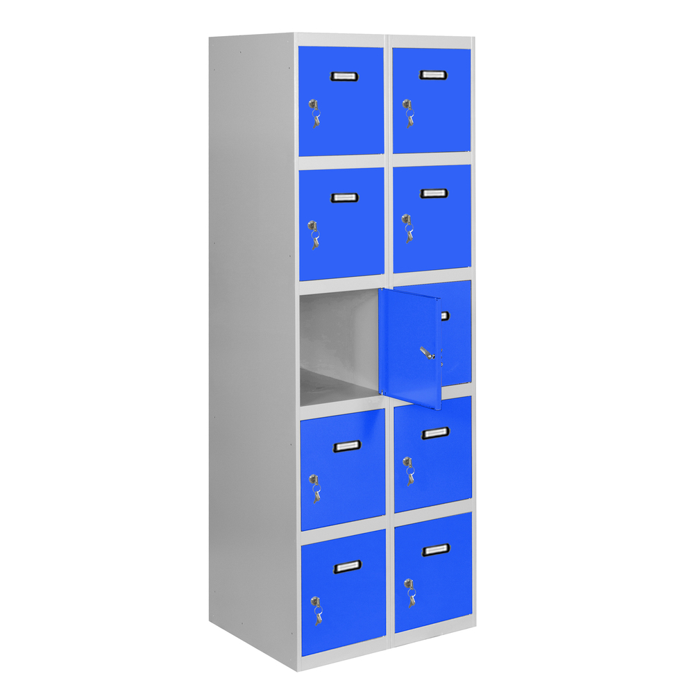 Vestiaire métallique monté 1800x800x500 - Gris/Bleu - SIMON RACK - 8425437067396